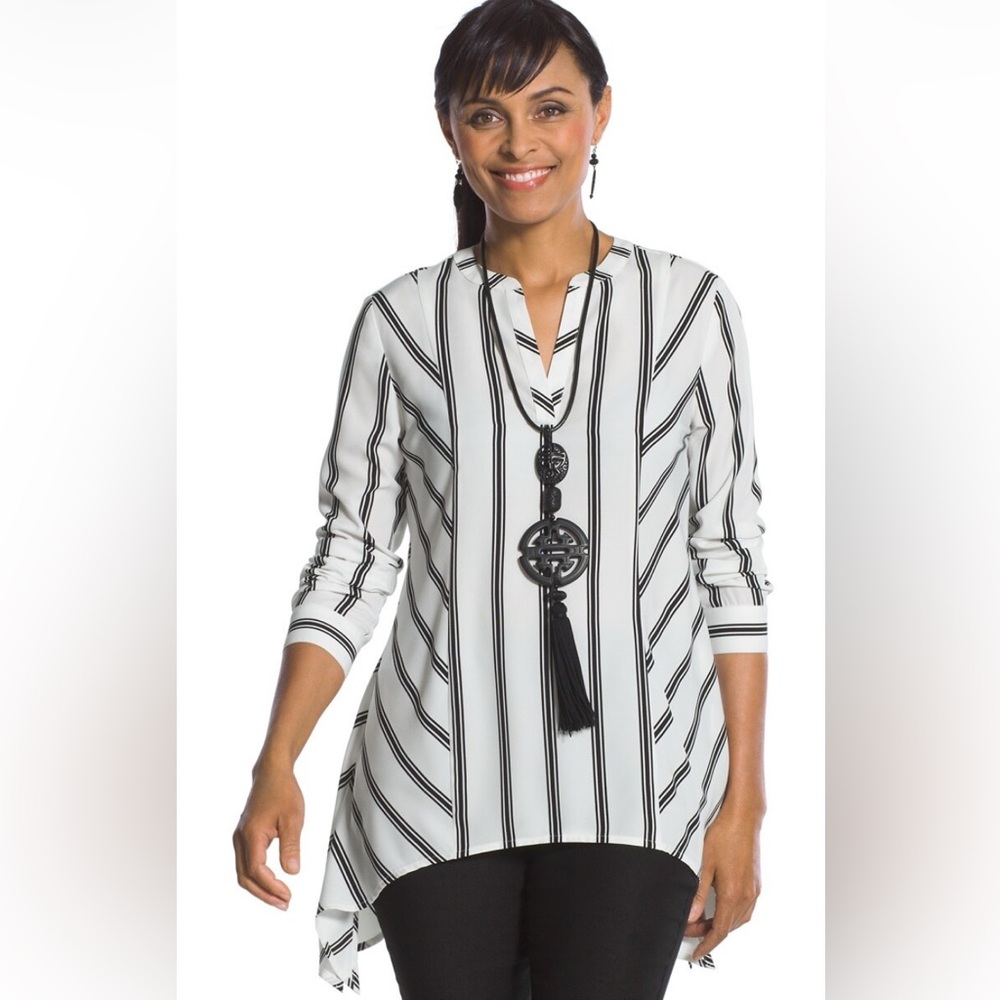 Chico’s Striped‎ Play Tunic Top